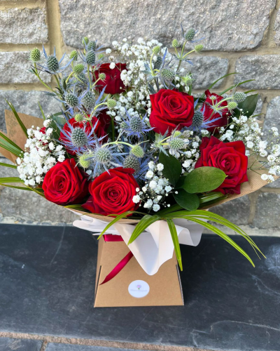 For My Sweetheart - 12 luxury red roses and fabulous foliage are all you need to make a grand romantic gesture to your sweetheart.