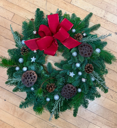 Classic Wreath - A warm welcoming Classic door wreath to brighten your home over the festive period